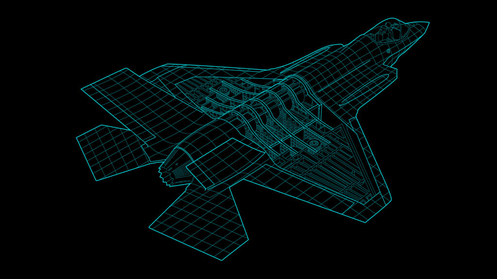 Aerospace cutaway 3D model